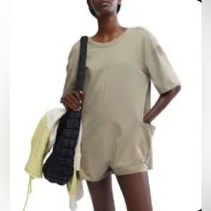 FP Hot Shot Tan Romper Tee, Small